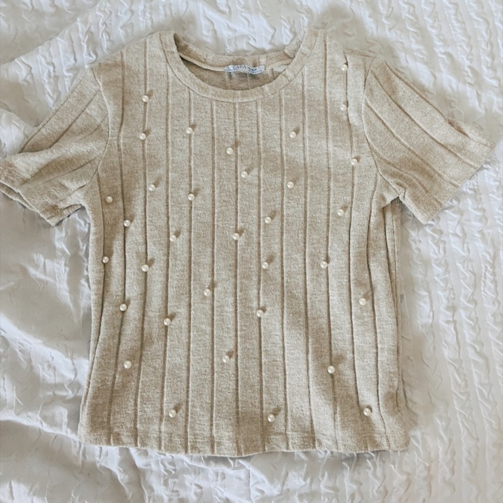 Zara cropped shirt